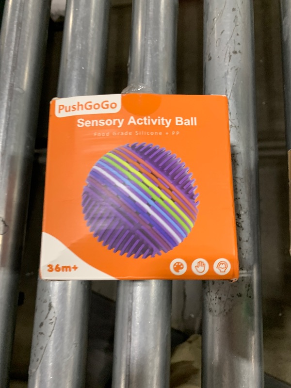 Photo 1 of PushGoGo Sensory Activity Ball,Sensory Activity Board 3D DIY Upgrade,Fidget Toy for Calming, Stress, Anxiety, ADHD & Autism,Kids 3+ & Adults,with 16 Strings (Purple)