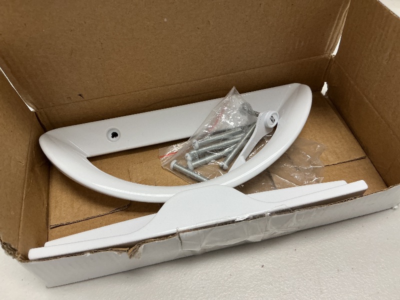 Photo 1 of ALLYWASAI Patio Sliding Door Handle Set, Perfect Replacement Mortise Style Handle Set Fits Door Thickness from 1-1/2" to 1-3/4", 3-15/16" Screw Hole Spacing, Non-Keyed, White