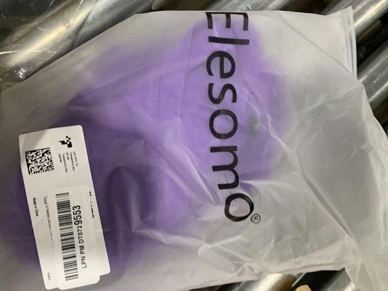 Photo 1 of Elesomo Womens Summer Casual Short Sleeve Tops V Neck Cotton Tee Shirts, Purple M