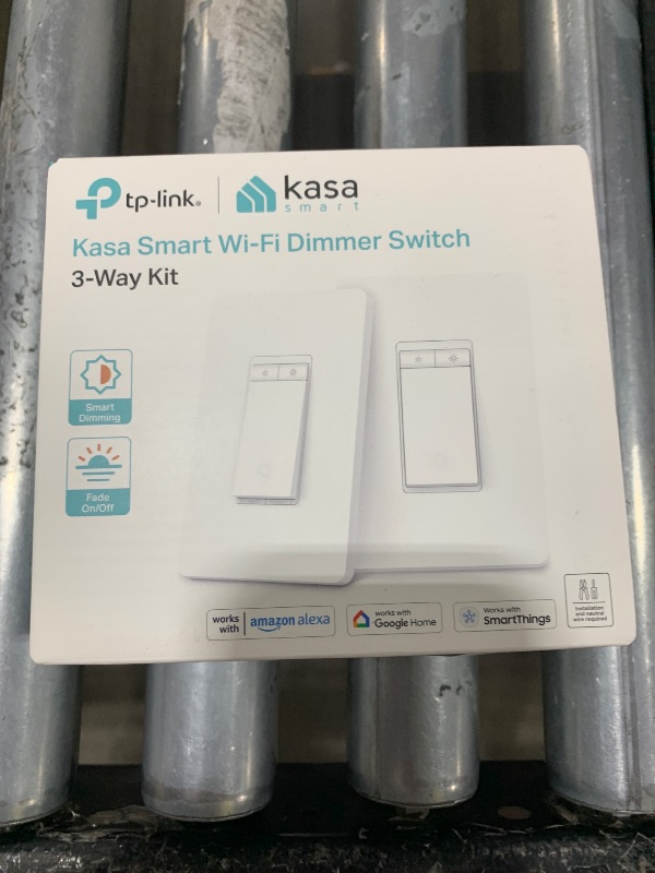 Photo 1 of Kasa Smart 3 Way Dimmer Switch KIT, Dimmable Light Switch Compatible with Alexa, Google Assistant and SmartThings, Neutral Wire Needed, 2.4GHz, ETL Certified, No Hub Required, White (KS230 KIT v2)