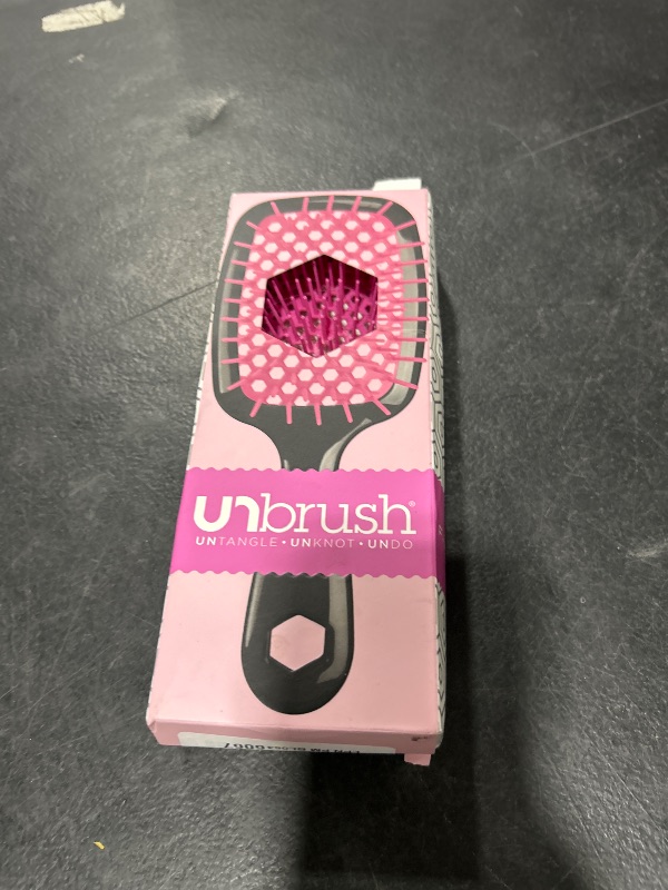 Photo 1 of FHI Heat UNbrush Detangling Brush for Pain-Free Brushing on All Wet or Dry Hair Types — Durable DuoFlex Anti-Static Bristles, Lightweight Handle, Vented Hair Brush, Cherry Blossom
