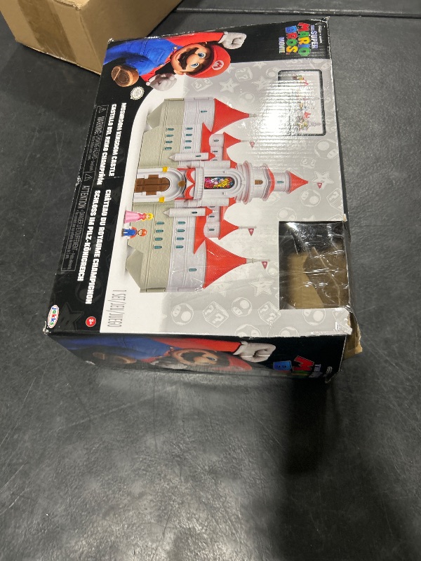 Photo 1 of THE SUPER MARIO BROS. MOVIE – Mushroom Kingdom Castle Playset with Mini 1.25” Mario and Princess Peach Figures