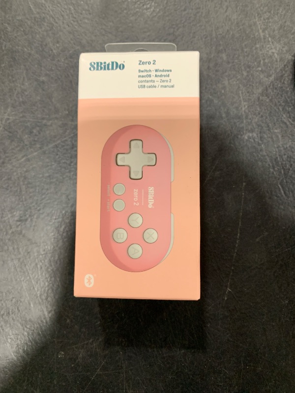 Photo 1 of 8Bitdo Zero 2 Bluetooth Gamepad Keychain Sized Mini Controller for Switch, Windows, Android, macOS & Raspberry Pi(Pink Edition) - Nintendo Switch
