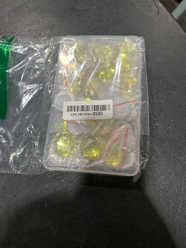 Photo 1 of FINGERINSPIRE 50Pcs 30mm Flat Back Round Acrylic Rhinestone Self-Adhesive Plastic Circle Gems Stick On Jewels(Yellow) for Costume Making Cosplay Jewels Invitation Craft Bling Christmas Decor