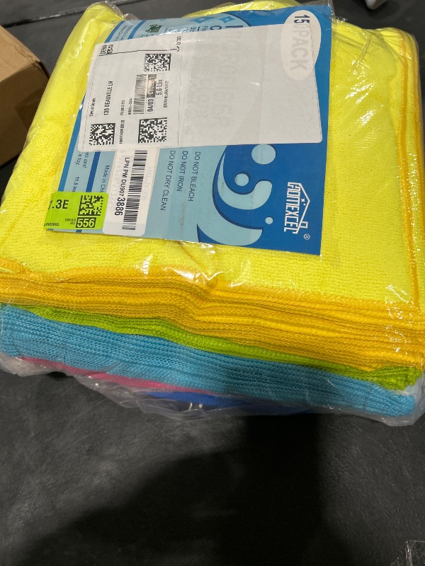 Photo 1 of HOMEXCEL Microfiber Cleaning Cloth,150 Pack Cleaning Rags, Cleaning Towels with 4 Color Assorted,11.5"X11.5" Shop Towels (Green/Blue/Yellow/Pink)