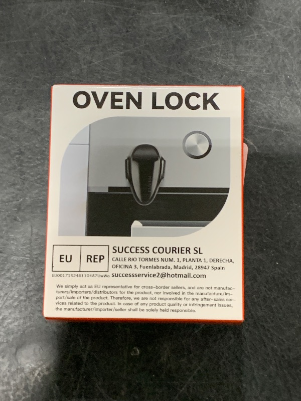Photo 1 of EUDEMON 1 Pack Childproof Oven Door Lock, Oven Front Lock Easy to Install & Heat-Resistant Material no Tools Need or Drill (Black)(ONLY for Flat Surface)