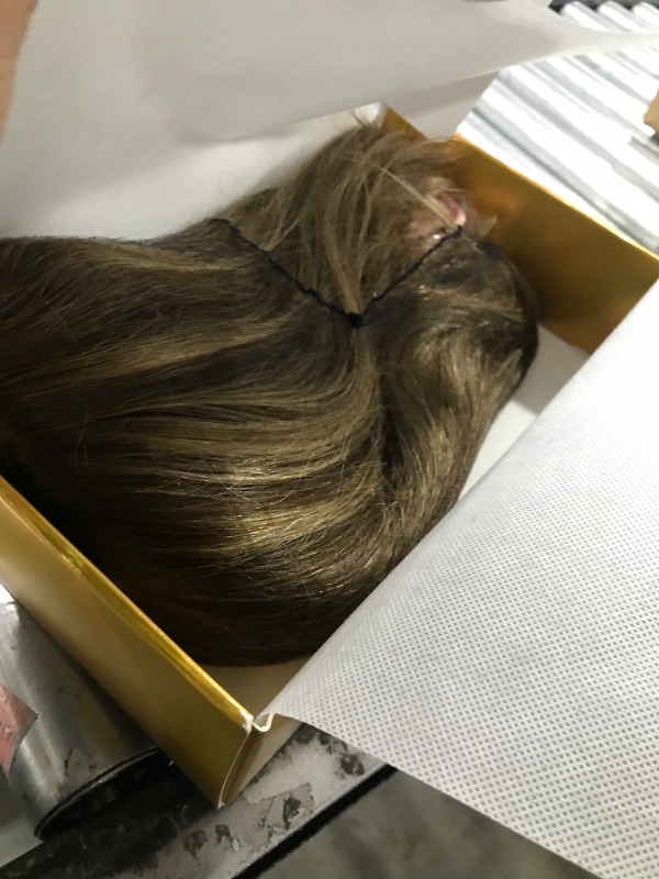 Photo 1 of KKU 12 Inch Human Hair Wigs for Women, Remy Human Hair Wigs,Real Hair Wigs, Human Hair Wigs with Bangs