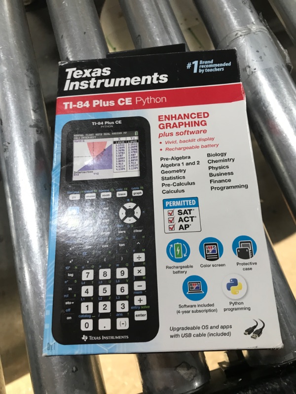 Photo 1 of Texas Instruments TI-84 Plus CE Color Graphing Calculator, Black