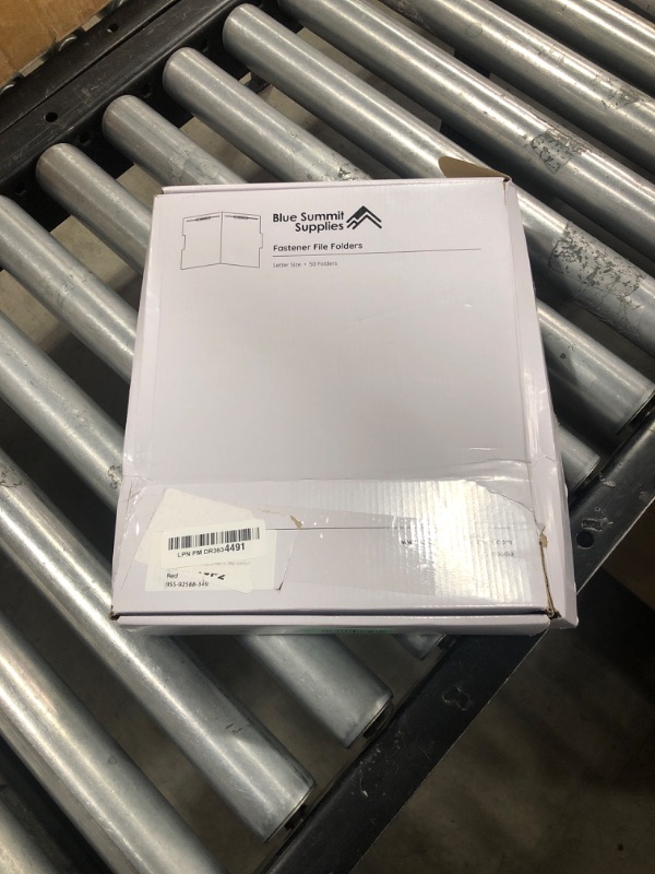 Photo 1 of 50 Red Fastener File Folders - 1/3 Cut Reinforced Tab - Durable 2 Prongs Bonded Fastener Designed to Organize Standard Medical Files, Law Client Files, Office Reports - Letter Size, Red, 50 Pack