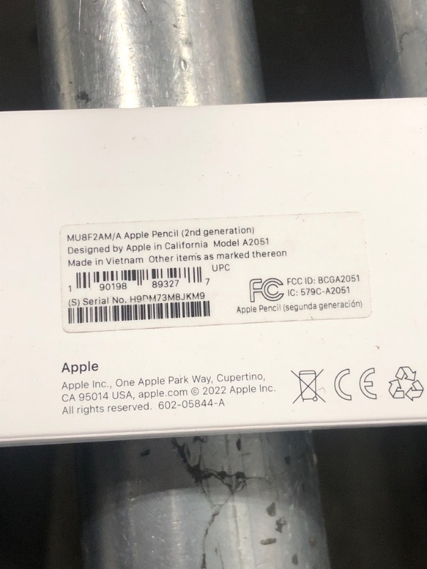 Photo 1 of Apple Pencil (2nd Generation): Device Compatibility Check Required - Pixel-Perfect Precision, Perfect for Note-Taking, Drawing, and Signing documents. Attaches, Charges, and Pairs magnetically.