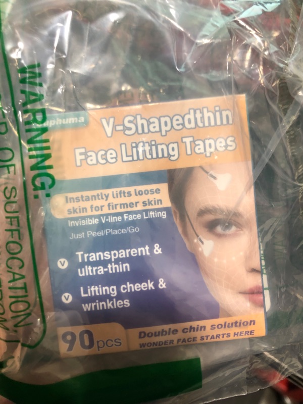 Photo 1 of HANASCAR Face Lift Tape, 90pcs Face Tape for wrinkles, Lifting Sagging Skin, Hiding Double Chin & Wrinkles for Eyes, Face, Neck