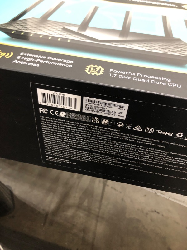Photo 1 of TP-Link AXE5400 Tri-Band WiFi 6E Router (Archer AXE75)- Gigabit Wireless Internet Router, ax Router for Gaming, VPN Router, OneMesh, WPA3