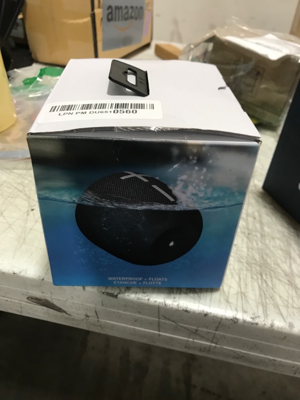 Photo 1 of Ultimate Ears WONDERBOOM 4 Portable Waterproof Bluetooth Speaker with Big Bass and 360-Degree Sound, Dustproof Floating Speaker with 131ft (40m) Range - Black