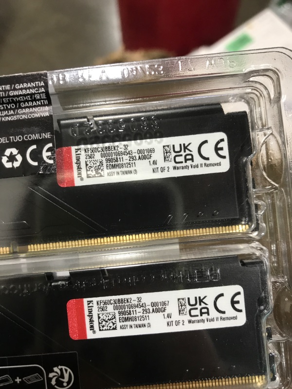 Photo 1 of Kingston Fury Beast 32GB (2x16GB) 6000MT/s DDR5 CL30 Desktop Memory | AMD Expo | Plug N Play | Kit of 2 | KF560C30BBEK2-32