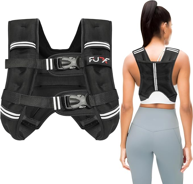 Photo 1 of Weighted Vest 15lb Weights with Reflective Stripe, Weighted Vest for Men Women Strength Training Running Walking Jogging
