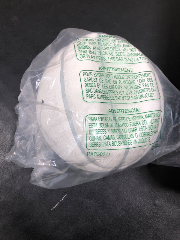 Photo 1 of MINDCOLLISION Size 5/6/7 No Logo Basketball, Solid Color Basketball, Can Be Used for Autographs, Clubs, Training, Event Prizes,White,Size 7