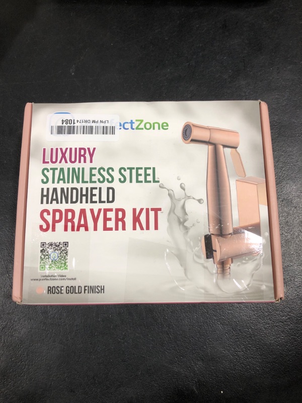 Photo 1 of Purrfectzone Bidet Sprayer for Toilet, Bidet Sprayer for Feminine Wash, Premium Stainless Steel Jet Spray for Toilet, Wall-Mounted or Toilet Tank Mounted - Rose Gold