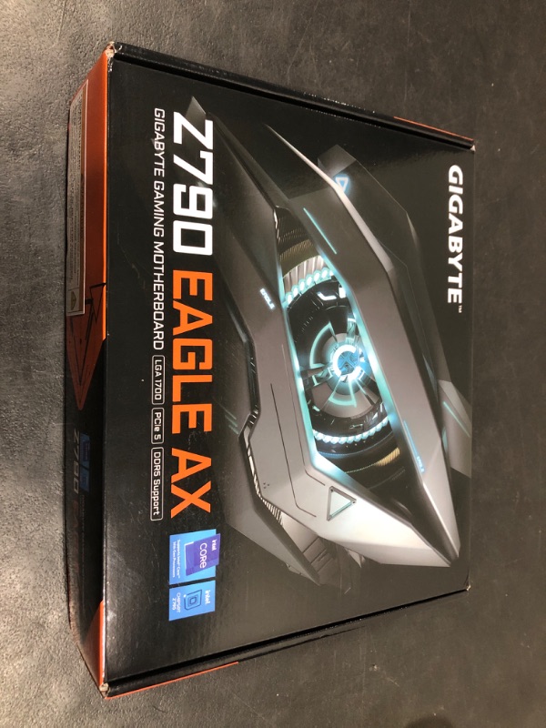Photo 1 of GIGABYTE Z790 Eagle AX LGA 1700 Intel Z790 ATX Motherboard with DDR5, M.2, PCIe 5.0, USB 3.2 Gen2X2 Type-C, Intel Wi-Fi 6E, 2.5GbE LAN, Q-Flash Plus, EZ-Latch