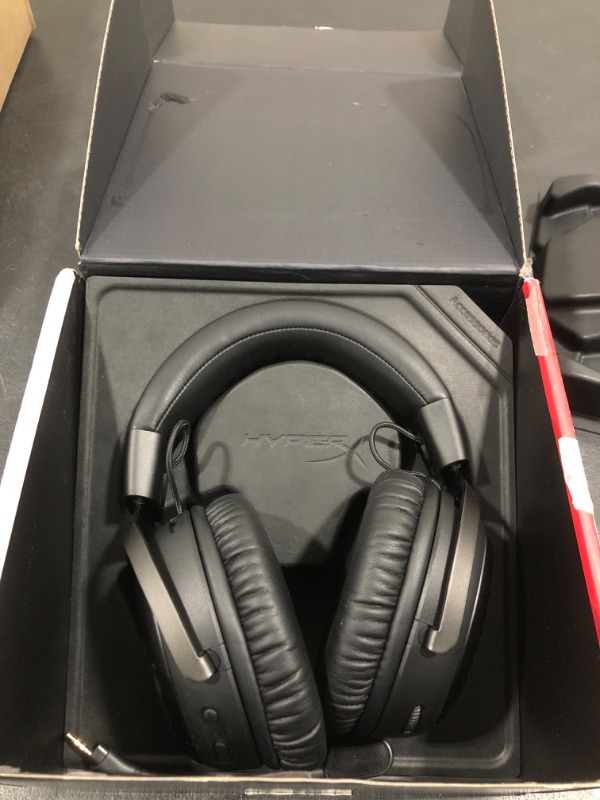 Photo 1 of HyperX Cloud III Wireless – Gaming Headset for PC, PS5, PS4, up to 120-hour Battery, 2.4GHz Wireless, DTS Spatial Audio, 53mm Angled Drivers, Memory Foam, Durable Frame, 10mm Microphone, Black