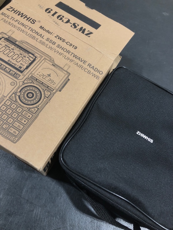 Photo 1 of ZHIWHIS Shortwave Radio with SSB and Extra Antenna, AM FM CB LW AIR VHF UHF SW WB SSB Receiver, NOAA Weather/Antenna Tuner/APP Control/Bluetooth/20W Speaker/1600 Presets/Rechargeable Radios ZWS-C919