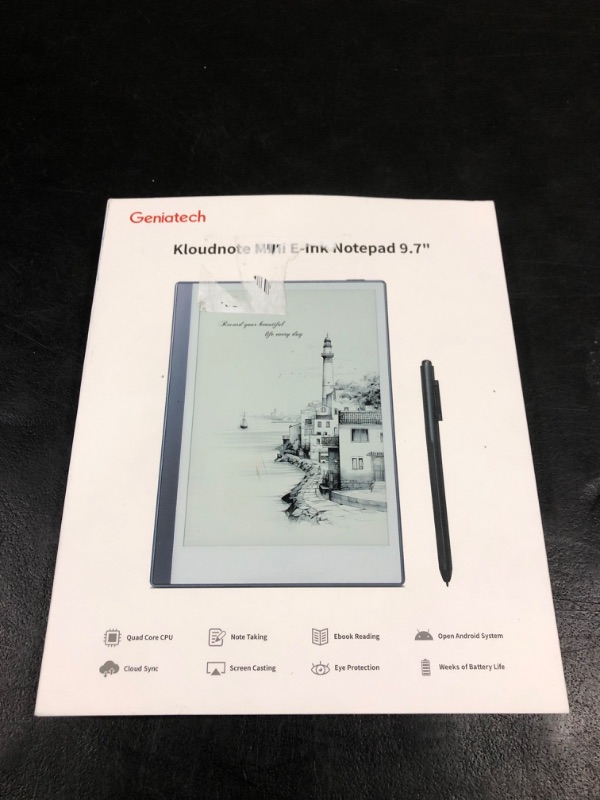 Photo 1 of Android E-Ink ePaper Tablet, Paperwhite eBook Reader Digital Notebook for Note Taking, Drawing Paper White Graphics Notepad with Stylus and Case, Cloud Sync and Screen Casting - Model Mini 9.7" Silver