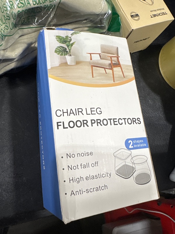 Photo 1 of 24 Pcs Chair Leg Floor Protectors for Hardwood Floors Silicone Covers to Protect Wood Tile Floors Felt Pads Furniture Leg Caps Non Slip Reduce Noise (Fit:1.3"-2")