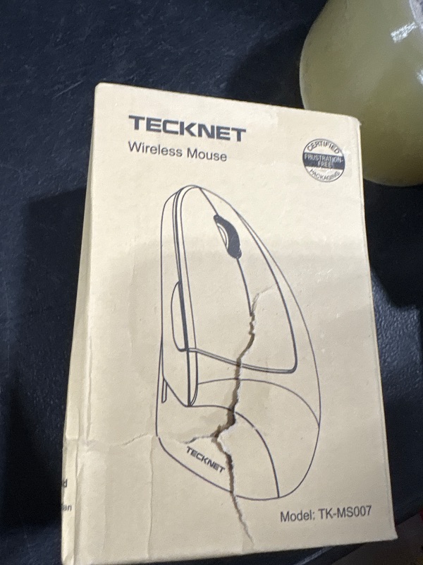 Photo 1 of TECKNET Ergonomic Mouse, Wireless Bluetooth Vertical Mouse, 4800 DPI Optical Tracking, 6 Adjustable DPI, Quiet Clicks, 2.4GHz with USB A Receiver, 6 Buttons, Wide Compatibility - Black