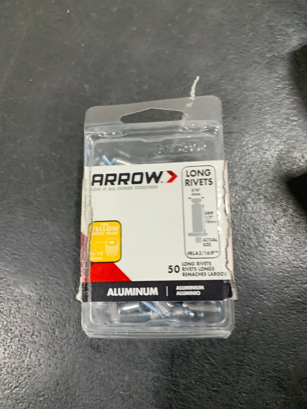Photo 1 of Arrow Fastener RLA3/16IP 3/16" Long Aluminum Rivets 50 Count