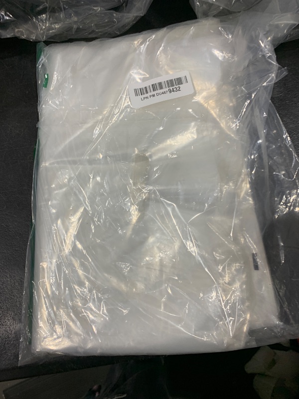 Photo 1 of 100 Clear Plastic Bags with Handles - 12"x15" Glossy Retail Shopping Bags for Small Business, Boutique, Gift and Trade Show
