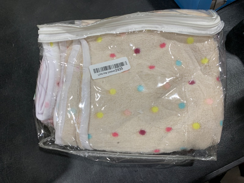 Photo 1 of 1 Pack 3 Blankets Super Soft Cute Dot Pattern Pet Blanket Flannel Throw for Dog Puppy Cat Beige/Brown/Pink Medium