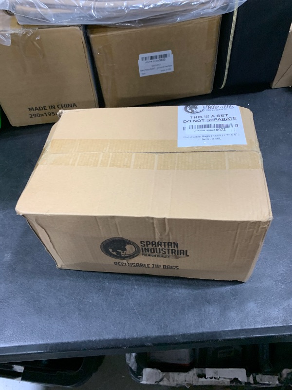 Photo 1 of Spartan Industrial - 7” X 8” (1000 Count) 2 Mil Clear Reclosable Zip Plastic Poly Bags with Resealable Lock Seal Zipper