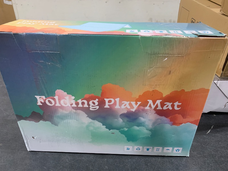 Photo 1 of Baby Play Mat, 50 x 50 Inch Play Mat Perfect for Use Baby Playpen, Foldable Baby Foam Playmat for Floor, Portable Waterproof Activity PlayMats for Babies, Infants and Toddlers