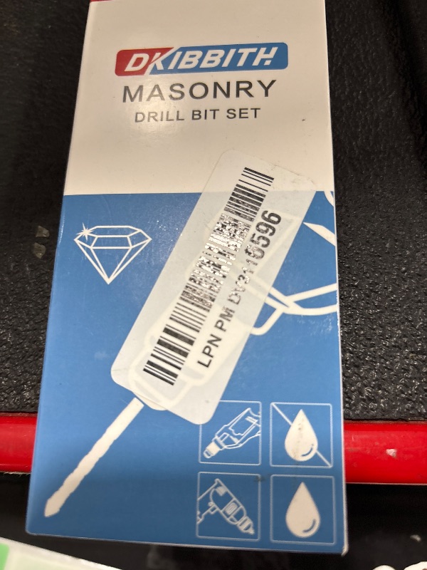 Photo 1 of 10-Piece Masonry Drill Bits Set for Tile Glass Ceramic Brick Wood, 1/8 to 1/2 Inch Drilling Bits with Triangle Handle, YG8 Tungsten Steel Alloy Tip.?Black?
