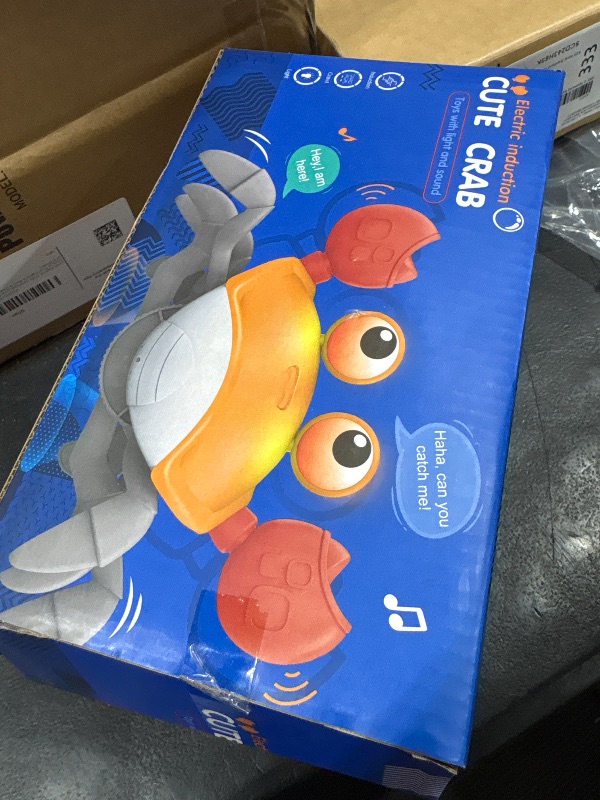 Photo 1 of Plnmlls Crawling Crab Baby Toy - Tummy Time Toys - with Music and LED Light,Built-in Rechargeable Battery and Volume Can be Turned Off for 12-18 36 Months Walking Toddler Birthday Gift(Sky Blue)