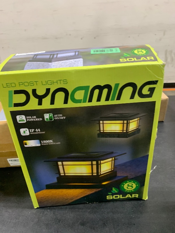Photo 1 of Dynaming 8 Pack Solar Flame Post Lights Outdoor, Solar Powered Fence Post Cap Lights, High Brightness Flickering Flame SMD LED Lighting Decor for Garden Deck Patio, 4x4, 5x5 or 6x6 Vinyl/Wooden Posts