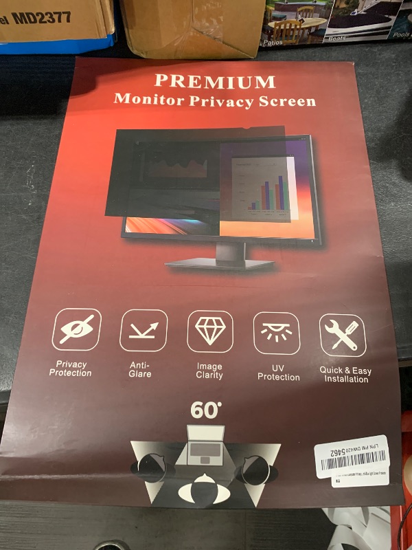 Photo 1 of APeiSi 19 Inch Computer Privacy Screen Filter for 16:10 Widescreen Monitor - Privacy Screen Shield,Anti-Glare and Anti-Blue light Screen Protector