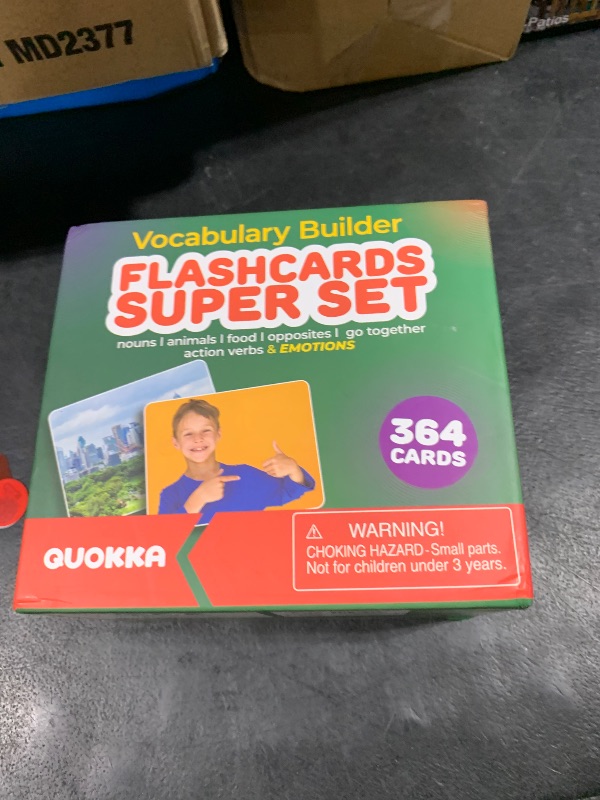 Photo 1 of QUOKKA 364 Flash Cards for Kids Adults - Real-Life Large Preschool Flash Cards for Speech Therapy, ABA Therapy, ESL Teaching, Early Childhood Education, 7 Vocabulary Building Categories with Emotions