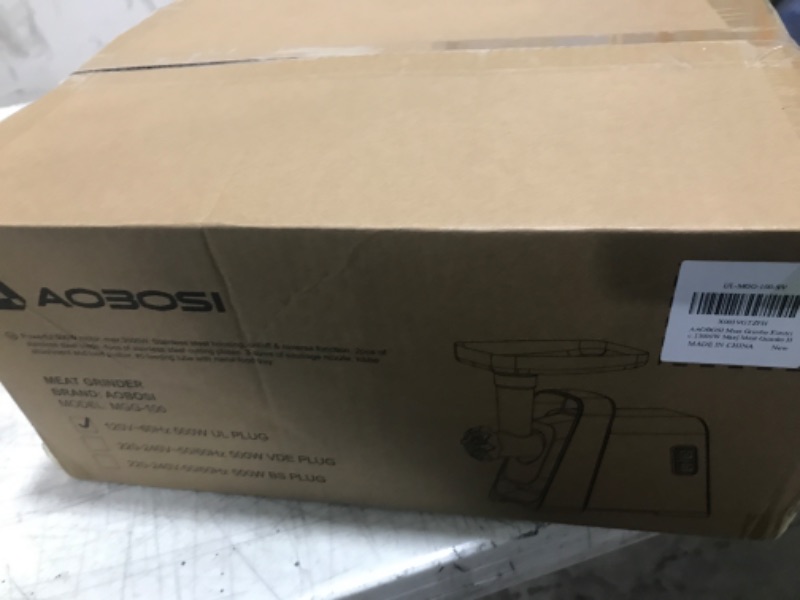 Photo 1 of AAOBOSI Meat Grinder Electric, [3000W Max] Meat Grinder Heavy Duty with 2 Stainless Steel Blades & 4 Grinding Plates, Sausage Maker & Kibbe Kit for Home Kitchen Using