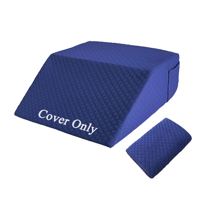 Photo 1 of Leg Elevation Pillow Case Contour Leg Wedge Cover Case Only Knee Pillowcase Replacement Feet Lift Rest Surgery Recovery Bed Pillows Covers with Pocket ?Washable Protector ?24 X 21 X 8?