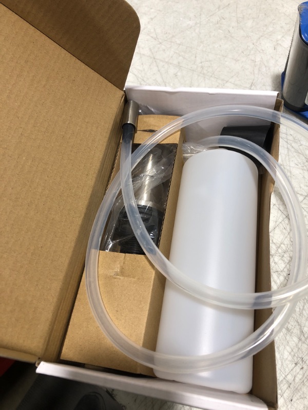 Photo 1 of CREA Kitchen Sink Soap Dispenser Countertop for Kitchen Sink, Stainless Stee Built in Sink Soap Dispenser Brushed Nickel for Bathroom ?with 39" Tube Large Capacity 17 OZ Bottle