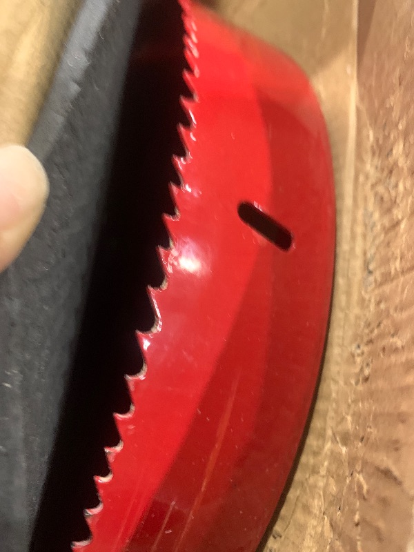 Photo 1 of  Bi-Metal Hole Saw, Red Finish Corn Hole Cutte