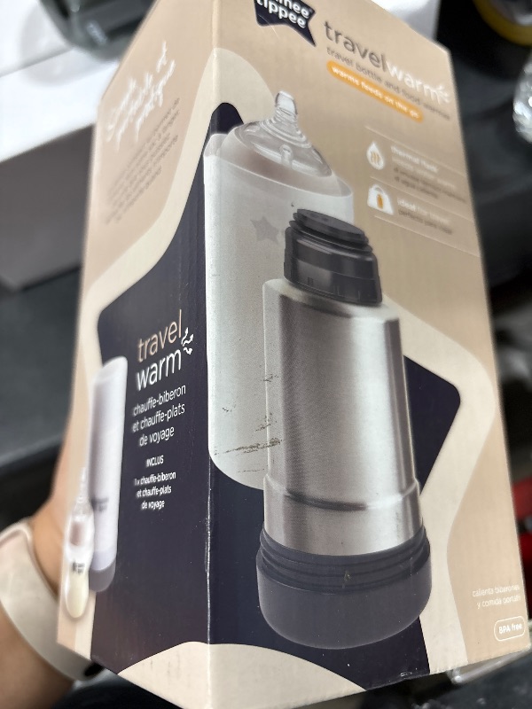 Photo 1 of Tommee Tippee Closer to Nature Portable Travel Baby Bottle and Food Warmer, Ideal for Travel, Thermal Insulation, Stainless Steel Flask with Leak-Proof Lid