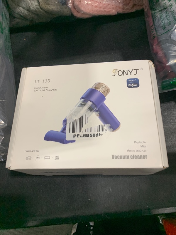 Photo 1 of JONYJ Handheld Car Vacuum Cleaner, 16000PA Car Vacuum Portable Cordless, 2 in 1 Vacuum Cleaner and Air Duster with LED Light, Multi-Nozzles, 120W High Power Hand Held Vacuum for Car, Home, Pet, Office