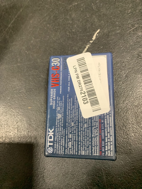 Photo 1 of TDK E-HG Sound & Color TC-30 VHS-C Tape