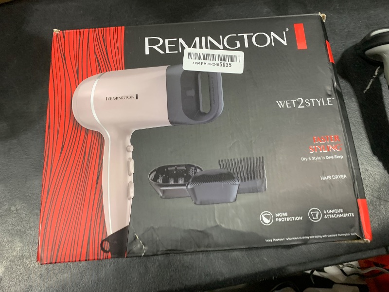 Photo 1 of Remington Pro Wet2style Hair Dryer, With Ionic & Ceramic Drying Technology, Mauve, 1875 Watts of Drying Power