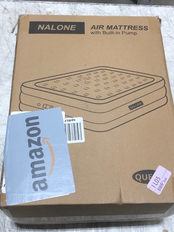 Photo 1 of nalone Air Mattress Queen with Built in Pump, 18'' Raise Luxury Inflatable Mattress, 2025 Upgraded Fast Blow Up Mattress with Carry Bag, Portable Air Bed for Home, Travel & Camping, 690lbs Max