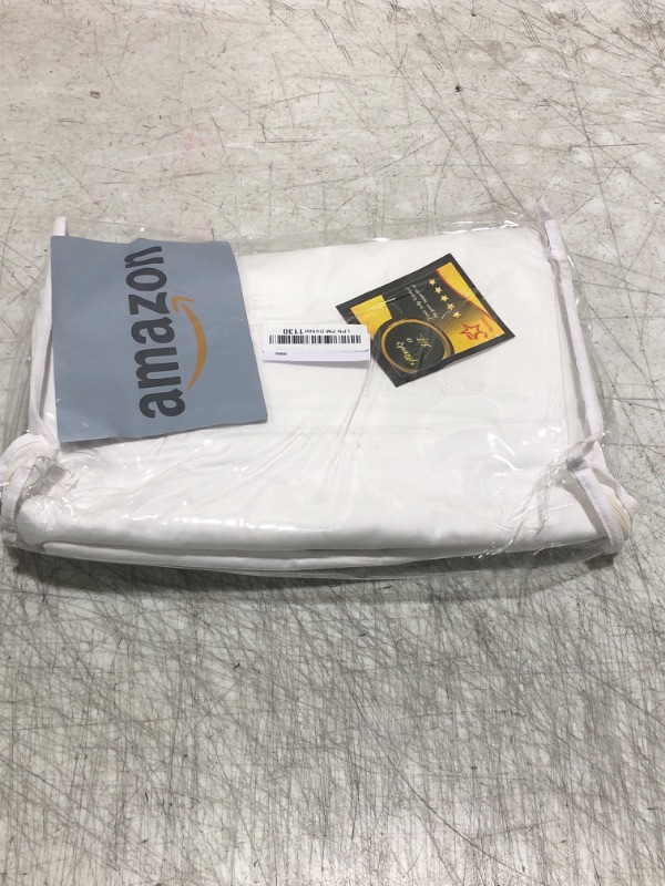 Photo 1 of Valencia Beddings Split Corner Bed Skirt 16 Inch Drop Queen Size 100% Natural Cotton Wrinkle and Fade Resistant Queen Size, White Solid