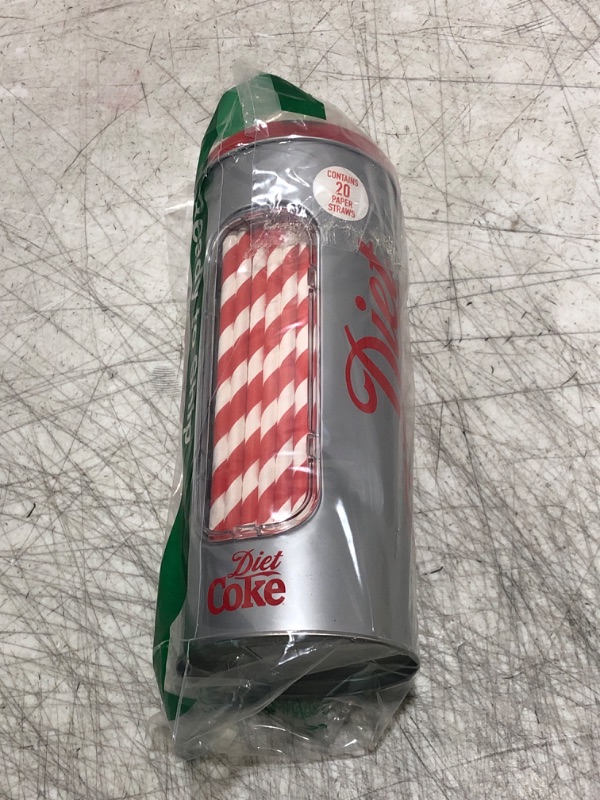 Photo 1 of Diet Coke Kitchen Accessories Set - Bundle with 1 Diet Coke Straw Dispenser with Straws Plus Bottle Opener | Diet Coke Straw Holder for Kitchen Decor