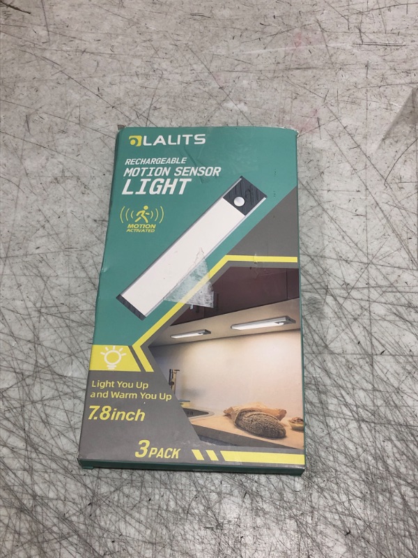 Photo 1 of Under Cabinet Lighting, Motion Sensor Light Indoor, Rechargeable Closet Lights?Dimmable Under Cabinet Lights, Magnetic LED Lights for Bedroom, Under Counter Lights for Kitchen, Warm Light