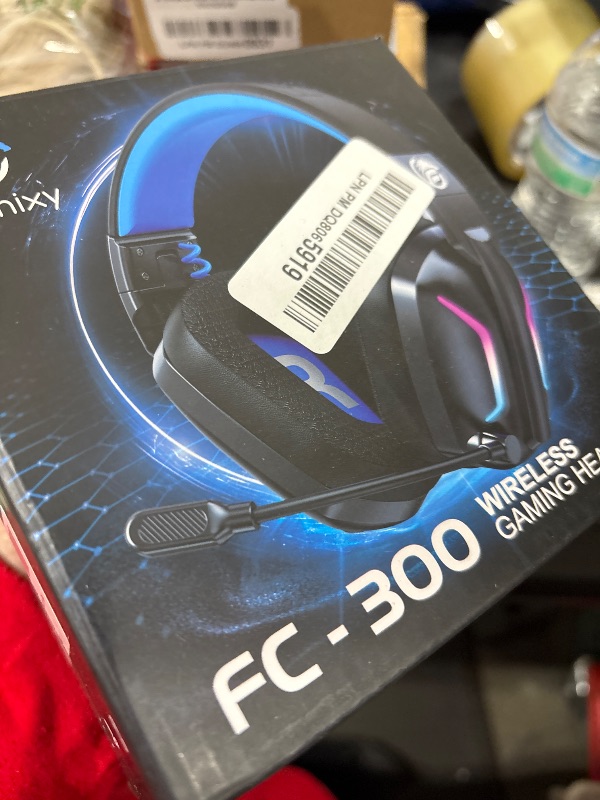 Photo 1 of Fachixy Wireless Gaming Headset with Microphone for PC, PS5, PS4, Bluetooth Gaming Headphones - Fast Charge 50Hr Battery, Cool LED Lights for Switch, Laptop, Mobile, Mac 2.4GHz Gamer Headset